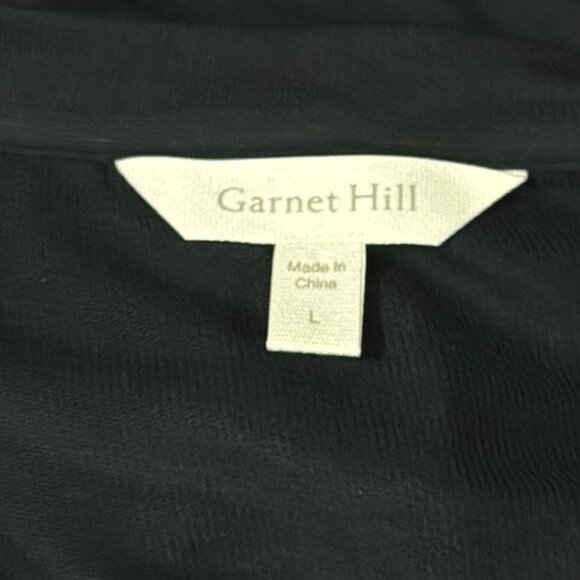 Garnet Hill Sleeveless Cinch-Waist Black Dress Size L - Picture 5 of 6